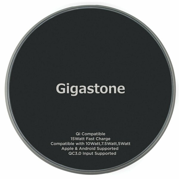 Gigastone GA-9700 Qi Certified Fast Wireless Charging Pad GS-GA-9700B-R